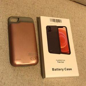 Gladgogo battery case for iphone 6/6s/7/8/SE in rose gold
